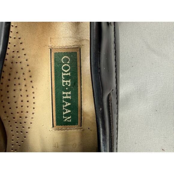 Cole Haan Mens Black Mexico Made Leather Tassel Loafers Kiltie Moc Toe Size 10D main image 9